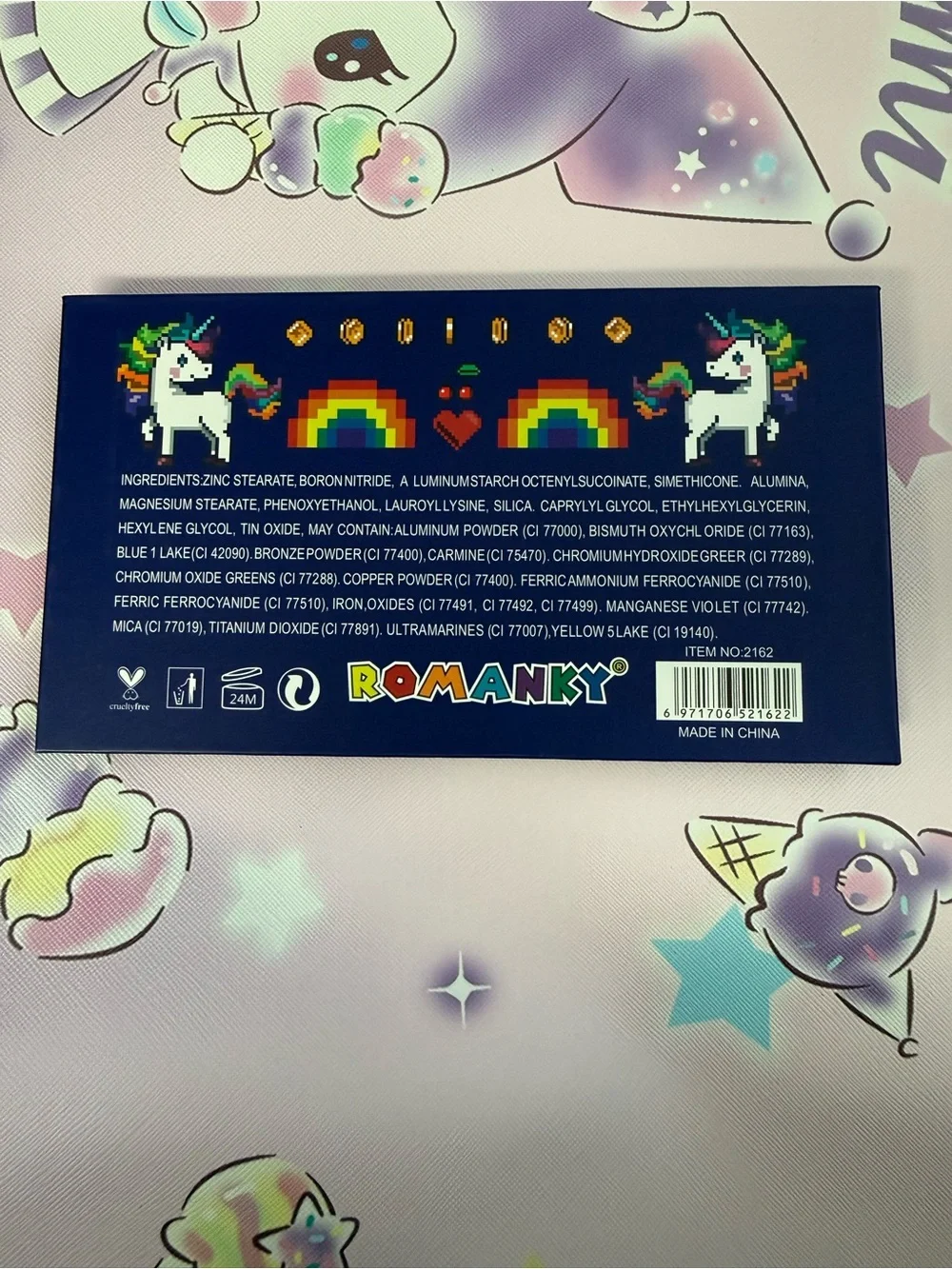 Rainbow Unicorn Matte and Glitter 18 Color Eyeshadow Palette - New in Box